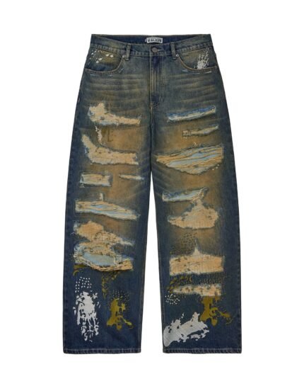 Vale Forever Rust Paint Denim Pants