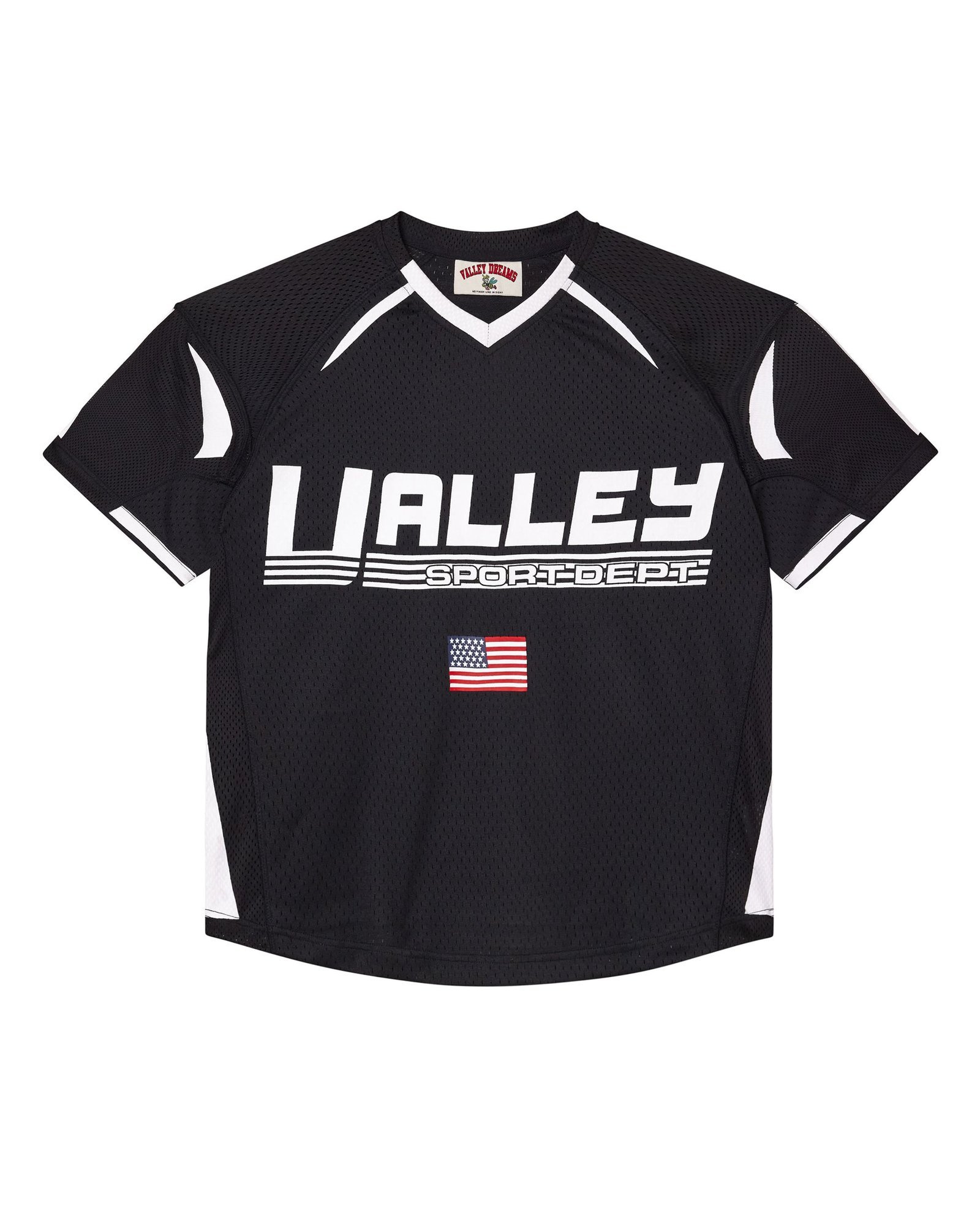 2511_VALLEY-SPORTS-DEPT_U-HEM-MESH_SS-JERSEY_BLK_001 Vale Forever Black Mono Jersey
