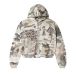 Forever Winter Camo Zip-Up Long-Sleeve Tee Gray