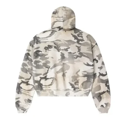 Forever Winter Camo Zip-Up Long-Sleeve Tee Gray