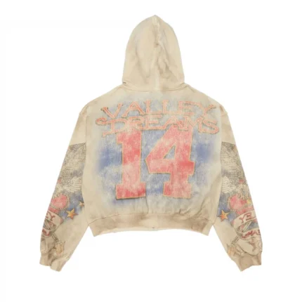 Vale Forever Nostalgia Zip Up Beige Hoodie