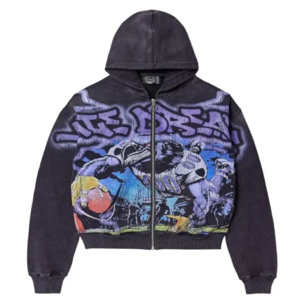 Vale Forever Raven Zip-Up Hoodie Black