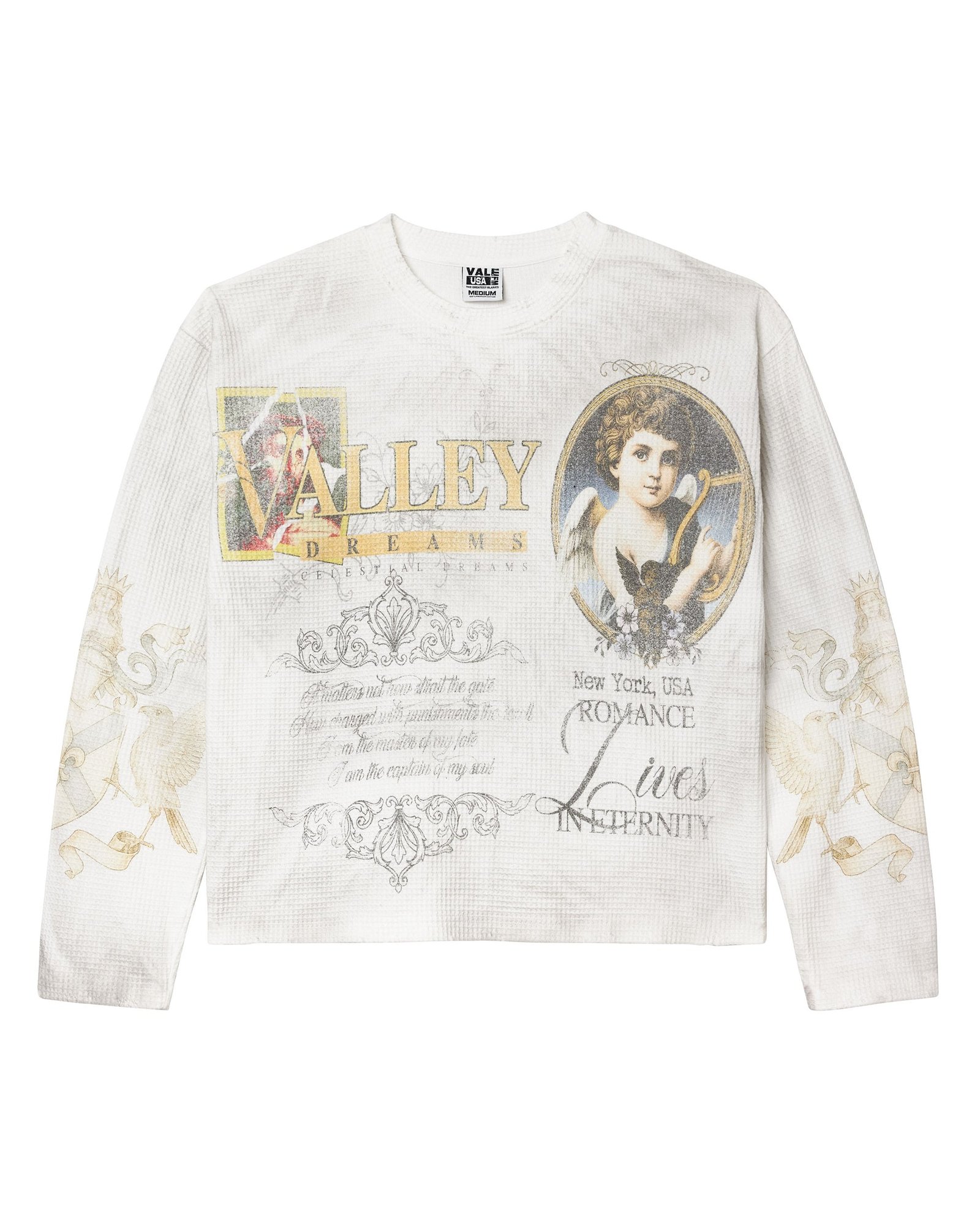 0910_VALLEY-DREAMS-VICTORIAN-ROMANCE_LS_WAFFLE-TEE_WHT_001 VALE FOREVER CELESTIAL THERMAL