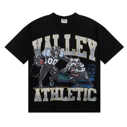 Vale Forever Bulldog Chain Athletic Graphic Tee Black