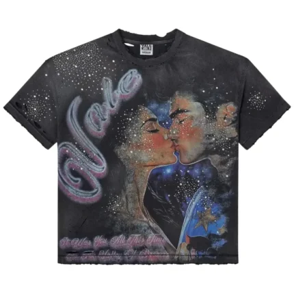 Vale Forever Love Kiss Graphic T-Shirt Black