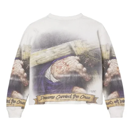 Vale Forever Valley Dreams Cross Print Sweatshirt White